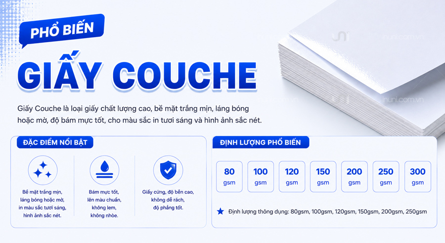 Chất liệu giấy Couche