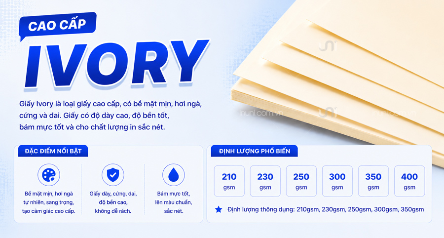 Chất liệu giấy Ivory