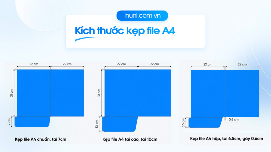 Kích thước kẹp file A4