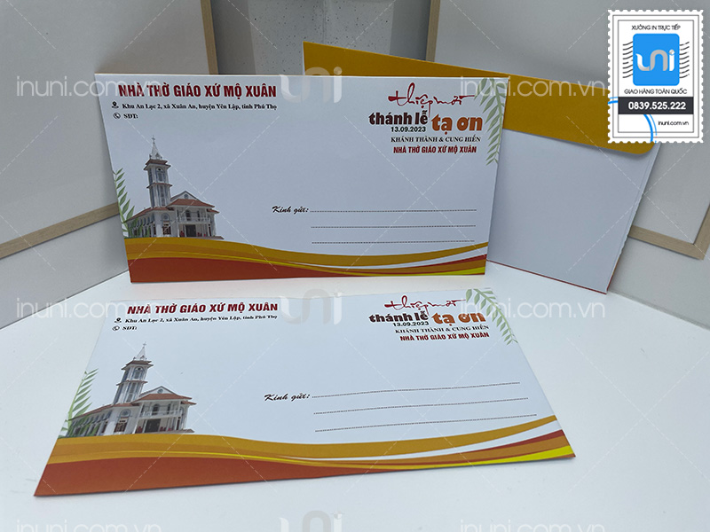 Phong bì Nhà thờ giáo xứ Mộ Xuân