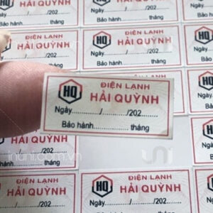 Tem bảo hành điện lạnh Hải Quỳnh