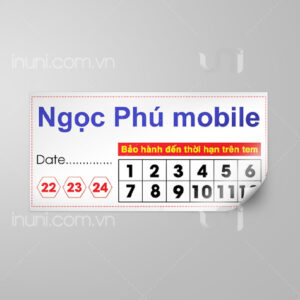 Tem bảo hành cửa hàng Ngọc Phú mobile