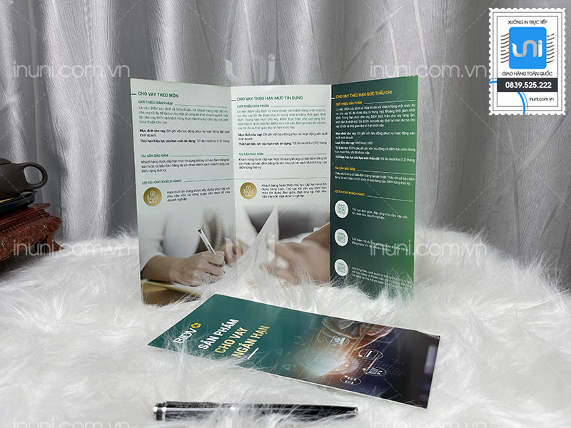 Tờ gấp, Brochure ngân hàng BIDV