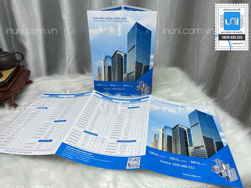 Tờ gấp, Brochure Nhà máy nhôm Đông Anh