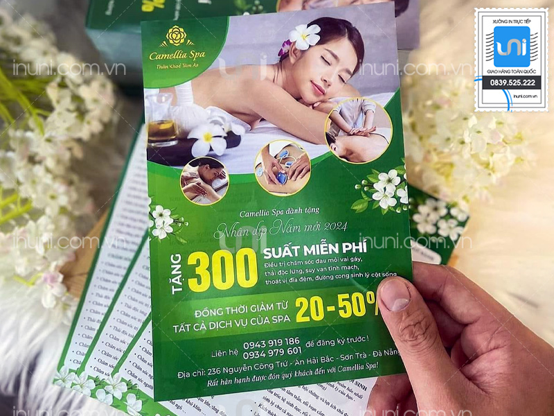 Tờ rơi Chào mừng năm mới Camellia Spa