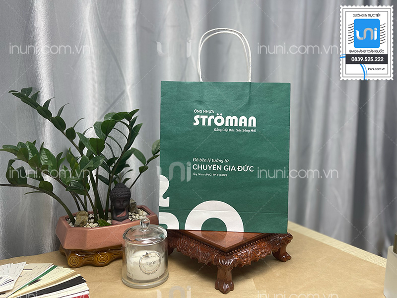 Túi giấy sự kiện ống nhựa Stroman