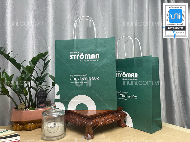 Túi giấy sự kiện ống nhựa Stroman