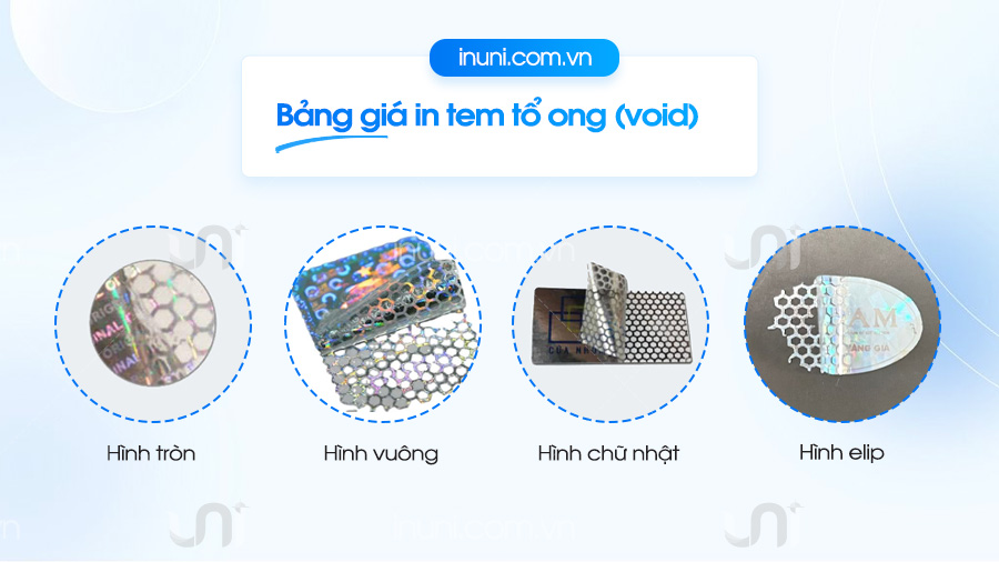 Bảng giá in ấn tem void, tem tổ ong theo yêu cầu tại Hà Nội