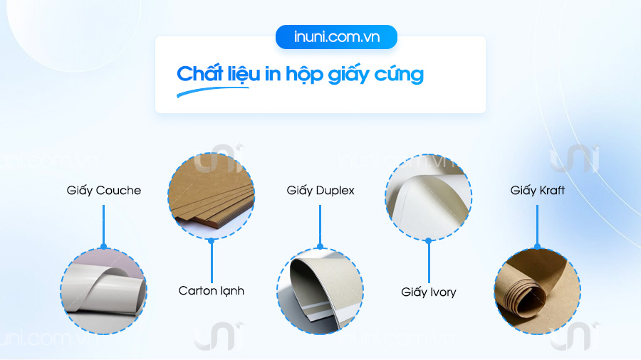 Chất liệu in hộp giấy cứng