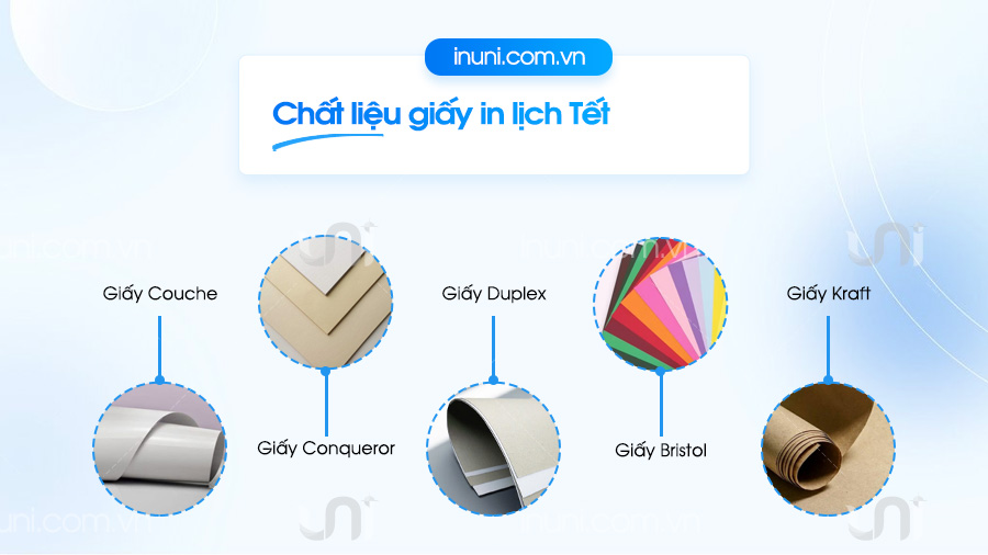 Chất liệu in ấn lịch Tết