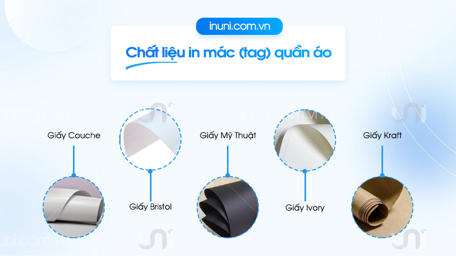 Chất liệu in ấn tag treo quần áo
