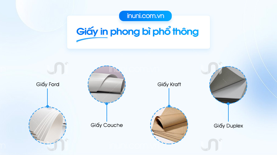 Top 04 chất liệu giấy in phong bì giá rẻ, phổ thông