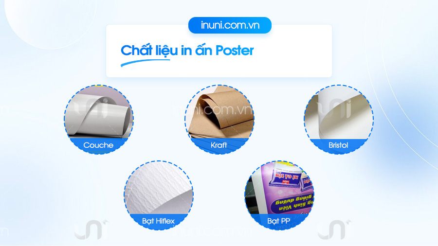 Chất liệu in poster quảng cáo phổ biến