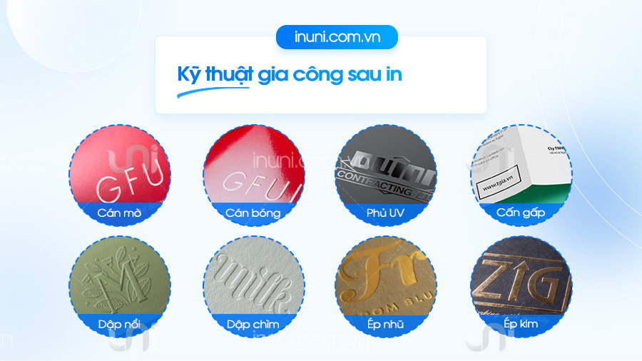 Lựa chọn kỹ thuật gia công sau in
