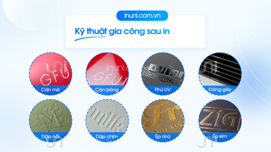 Các kỹ thuật gia công sau in