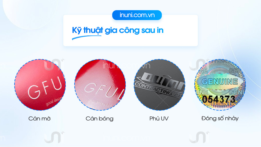 Kỹ thuật gia công sau in tem bảo hành
