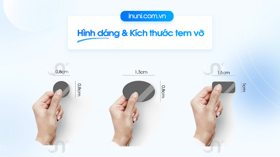 Kích thước in tem vỡ