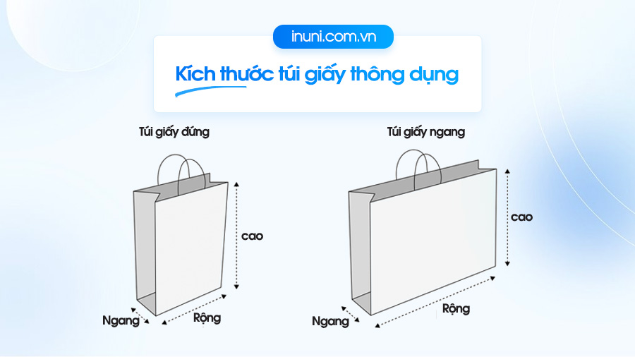 Kích thước túi giấy