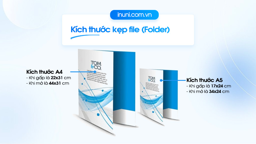 Kích thước kẹp file phổ biến
