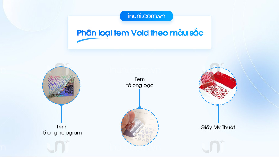 Phân loại tem tổ ong theo màu sắc