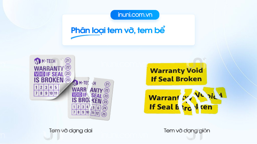 Phân loại tem vỡ