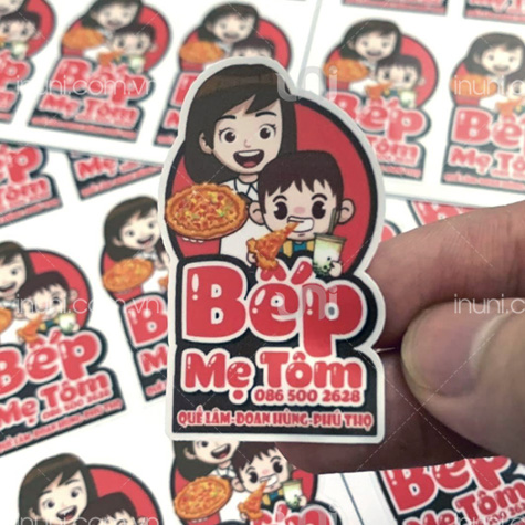 Sticker nhãn dán Bếp Mẹ Tôm