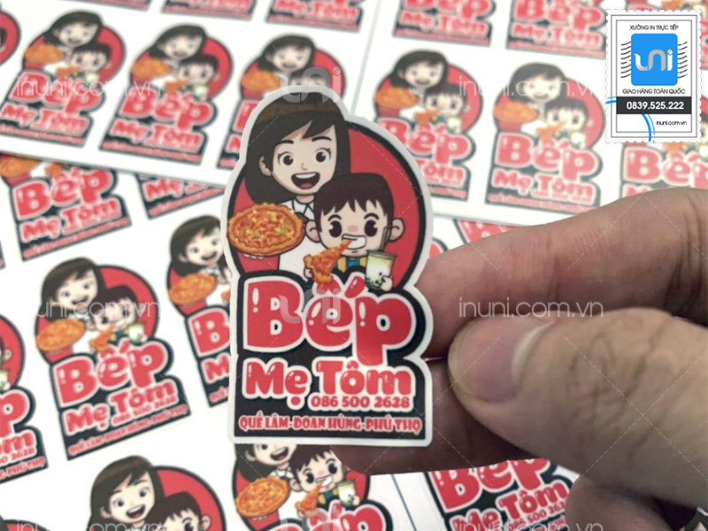 Sticker nhãn dán Bếp Mẹ Tôm