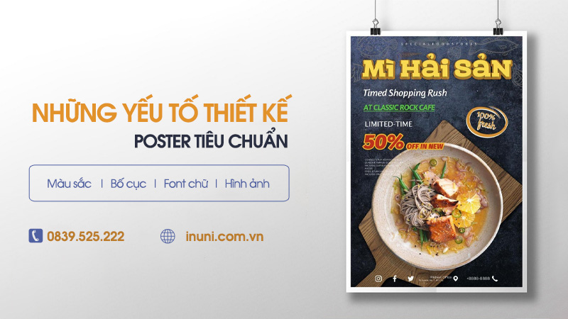 Những yếu tố thiết kế tiêu chuẩn về áp phích quảng cáo