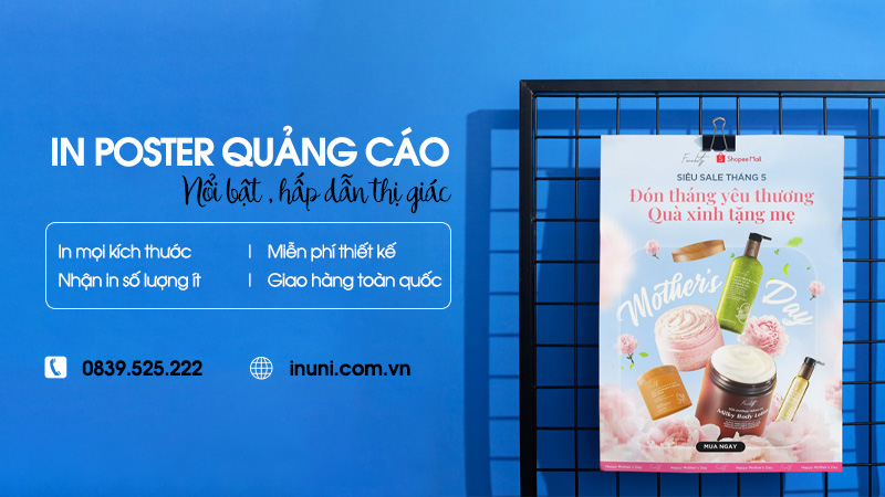 In poster quảng cáo giá rẻ tại Hà nội, miễn phí thiết kế