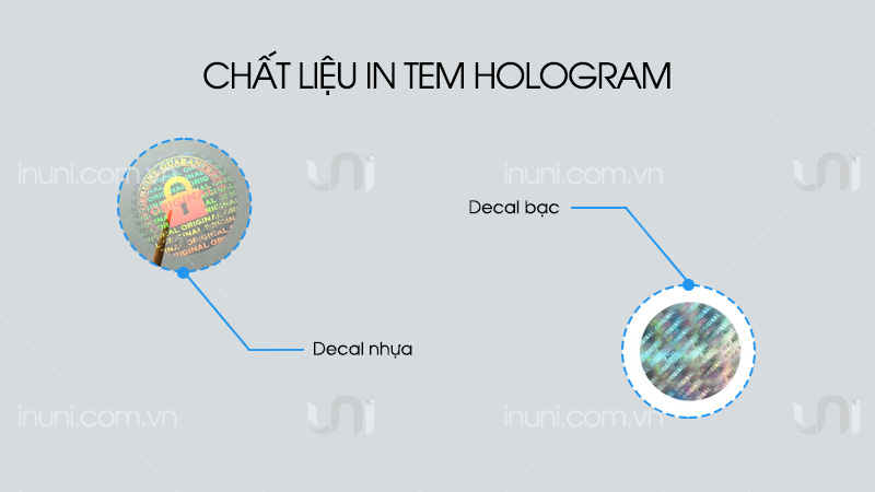 Chất liệu in tem hologram