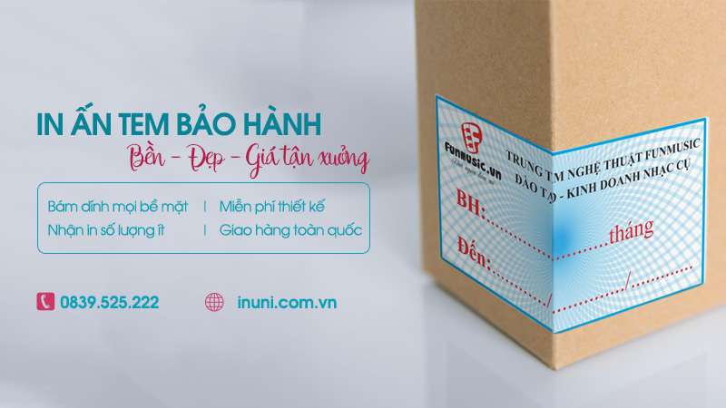 In tem bảo hành giá rẻ tại Hà Nội, miễn phí thiết kế