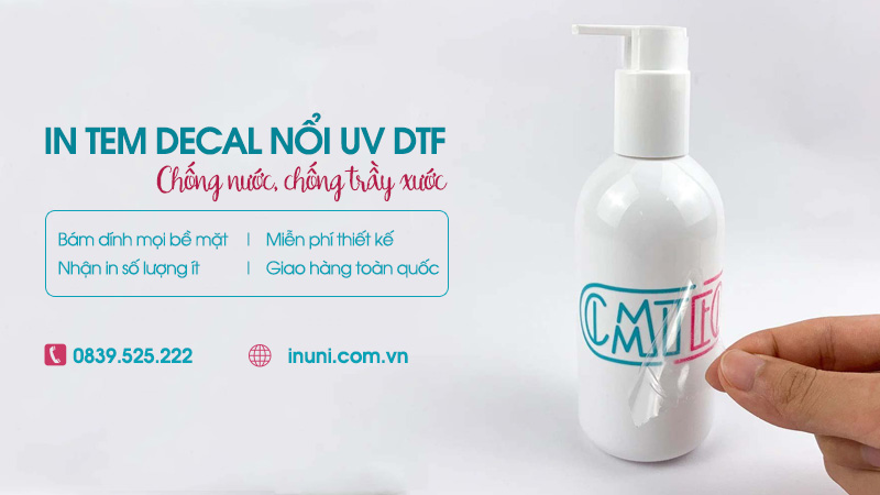 In tem nhãn decal UV DTF chất lượng cao tại Hà Nội