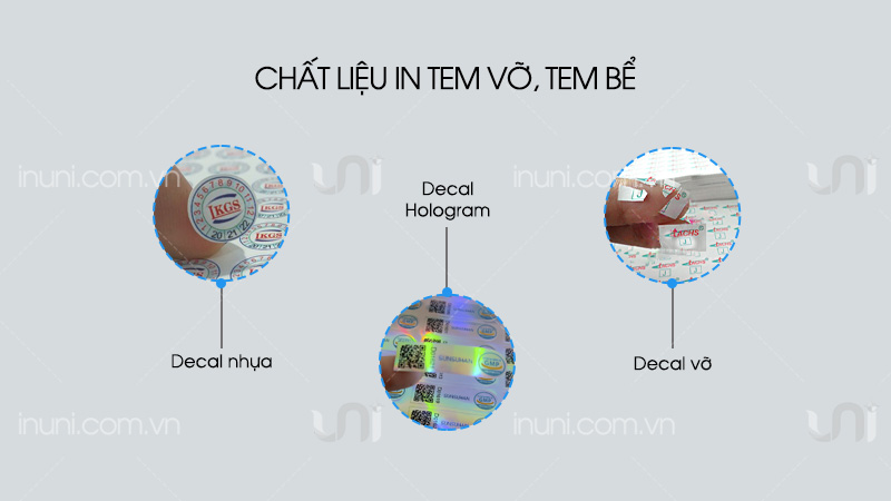 Nên chọn chất liệu nào để in tem vỡ?