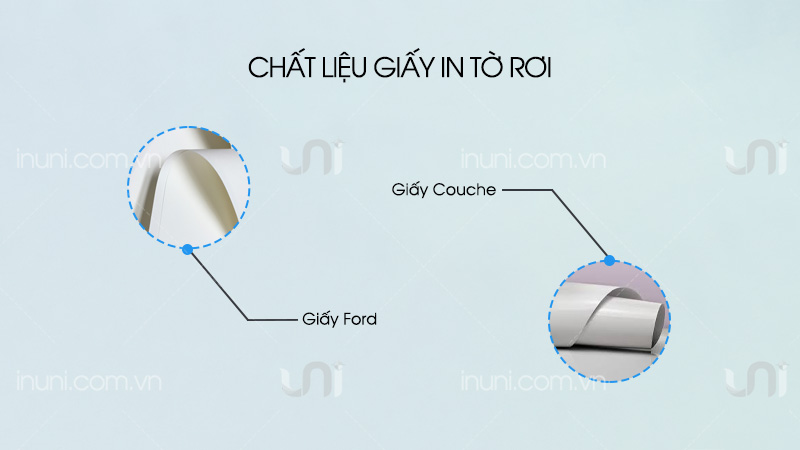 Chất liệu giấy in tờ rơi