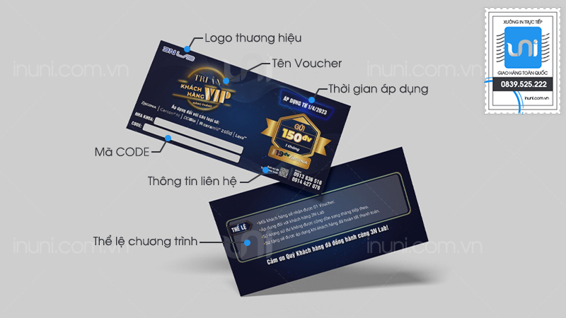 Trên voucher, phiếu quà tặng cần có những thông tin gì?