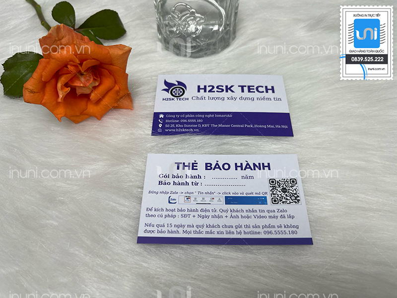 Thẻ bảo hành H2SK Tech