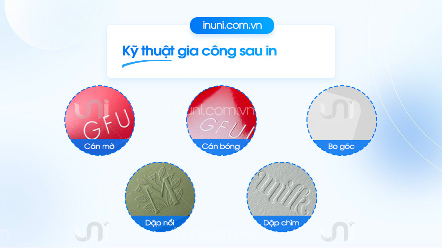 Kỹ thuật gia công sau in card visit