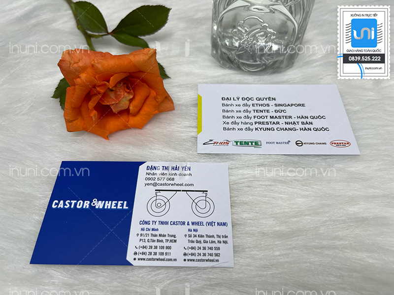 Card visit Castor & Wheel