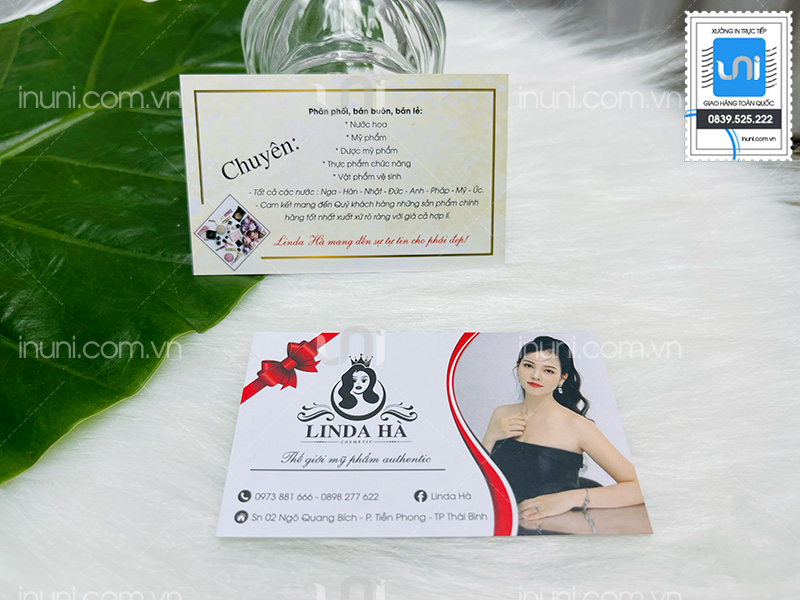 Card visit Thế giới mỹ phẩm Linda Hà