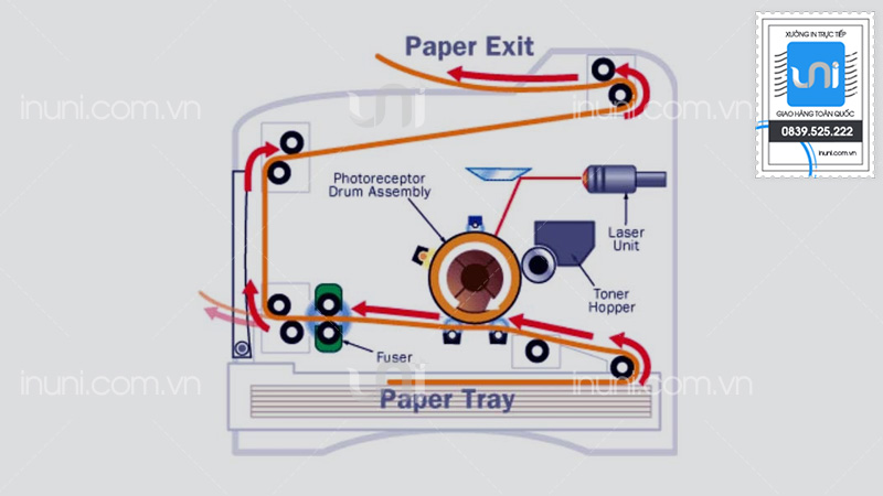 Quy trình in của công nghệ in laser