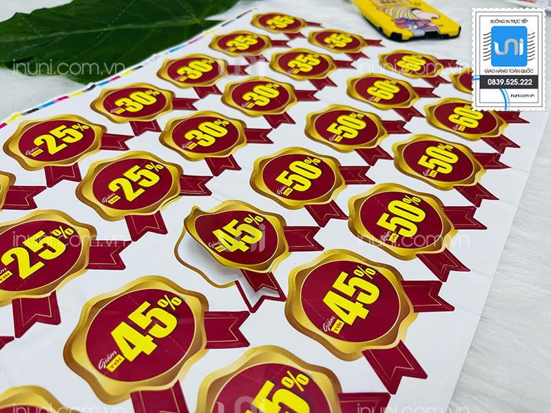 Sticker giảm giá sản phẩm