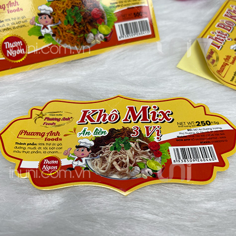 Tem nhãn khô mix 3 vị Phương Anh foods