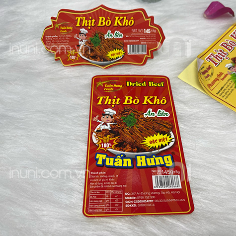 Tem nhãn thịt bò khô Tuấn Hưng foods