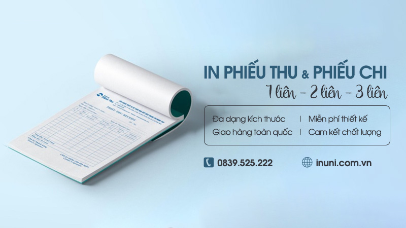 In phiếu thu, phiếu chi giá rẻ tại Hà Nội