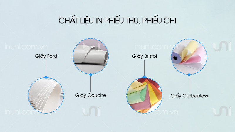 Chất liệu giấy in phiếu thu và phiếu chi thông dụng