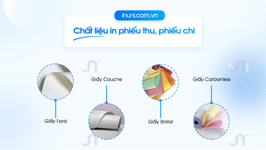 Chất liệu giấy in phiếu thu và phiếu chi thông dụng