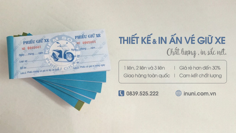 In vé giữ xe, gửi xe giá rẻ tại Hà Nội theo yêu cầu