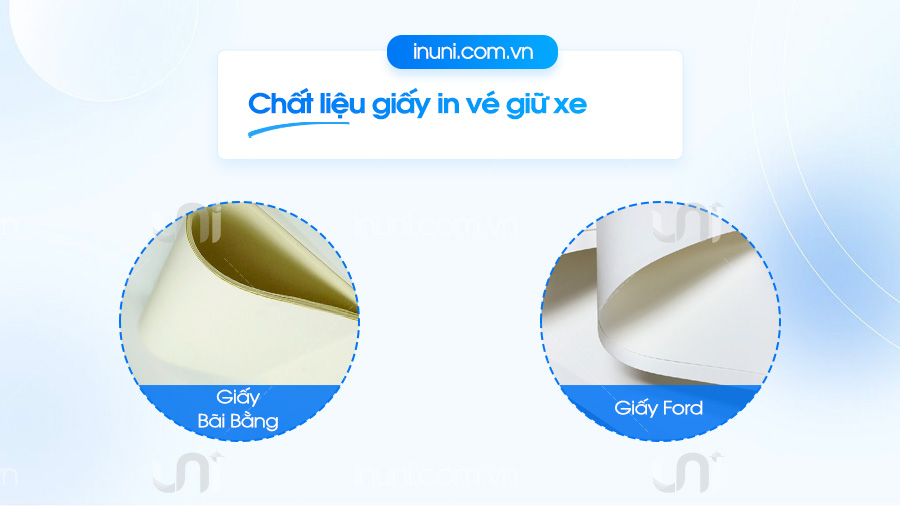 Chất liệu giấy in vé giữ xe, gửi xe