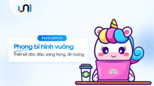 Mẫu in phong bì hình vuông độc đáo, sáng tạo và ấn tượng