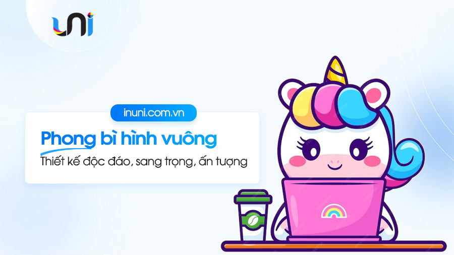 Mẫu in phong bì hình vuông độc đáo, sáng tạo và ấn tượng